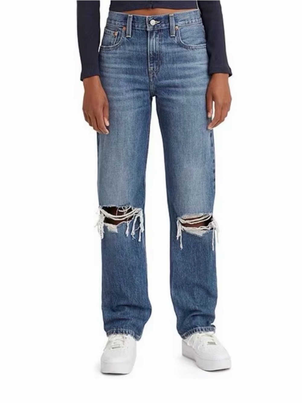 Levi's Low Pro Straight Jeans in Medium Blue